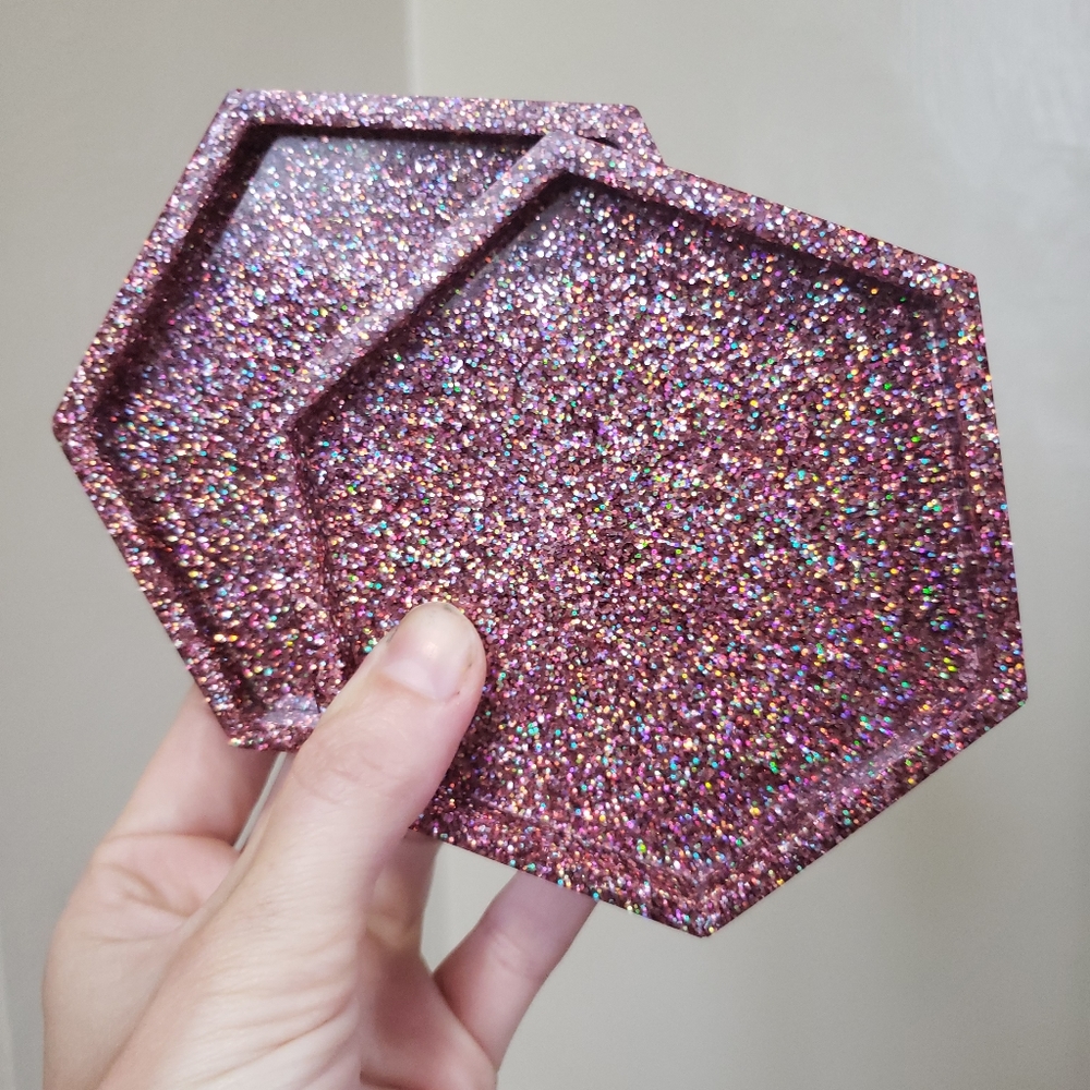 Sparkly coasters